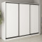 MebelStar Three-door wardrobe Combo BG 3DSP Alaska white, 250x45x210 cm (MBS-8875)