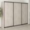 MebelStar Three-door wardrobe Combo BG 3DSP Alaska gray, 250x45x210 cm (MBS-8975)