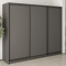 MebelStar Three-door wardrobe Combo BG 3DSP Anthracite, 250x45x210 cm (MBS-8895)