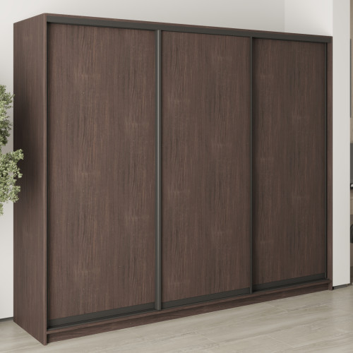 MebelStar Three-door wardrobe Combo BG 3DSP Ristreto oak, 250x45x210 cm (MBS-8995)