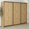 MebelStar Three-door wardrobe Combo BG 3DSP Tahoe oak, 250x45x210 cm (MBS-9035)
