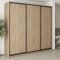 MebelStar Three-door wardrobe Combo BG 3DSP Sonoma Oak, 250x60x240 cm (MBS-9465)