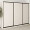 MebelStar Three-door wardrobe Uni BG 3DSP Cashmere, 270x60x210 cm (MBS-7927)