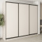 MebelStar Three-door wardrobe Uni BG 3DSP Cashmere, 270x45x240 cm (MBS-7707)