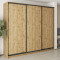 MebelStar Three-door wardrobe Uni BG 3DSP Tahoe oak, 270x45x240 cm (MBS-7747)