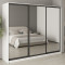 MebelStar Three-door wardrobe Combo BG 3 Mirrors Alaska white, 250x45x210 cm (MBS-9235)