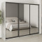 MebelStar Three-door wardrobe Combo BG 3 Mirrors Concrete, 250x45x210 cm (MBS-9315)