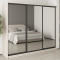 MebelStar Three-door wardrobe Combo BG 3 Mirrors Cashmere, 250x45x210 cm (MBS-9295)