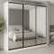 MebelStar Three-door wardrobe Combo BG 3 Mirrors Alaska white, 250x45x240 cm (MBS-9775)
