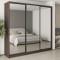 MebelStar Three-door wardrobe Combo BG 3 Mirrors Ristreto oak, 250x45x240 cm (MBS-9895)