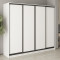 MebelStar Four-door wardrobe Standard BG 4DSP Alaska white, 240x60x210 cm (MBS-11765)