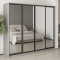 MebelStar Four-door wardrobe Combo BG 4 Mirrors Gray mouse, 240x45x210 cm (MBS-12145)