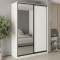 MebelStar Two-door wardrobe Standard BG DSP/Mirror Alaska white, 170x45x240 cm (MBS-10145)