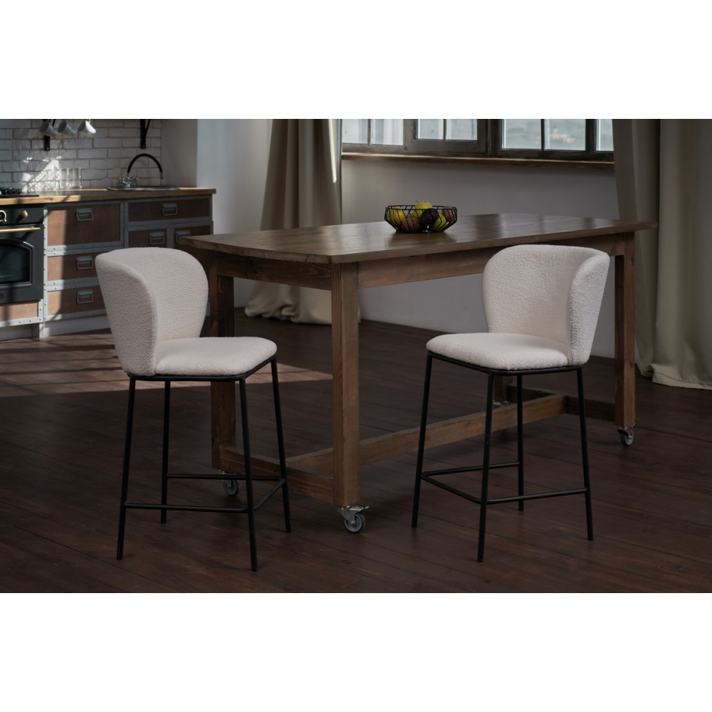 Стул барный Vetro B-300 Айвори/Черный (VTR-1018)