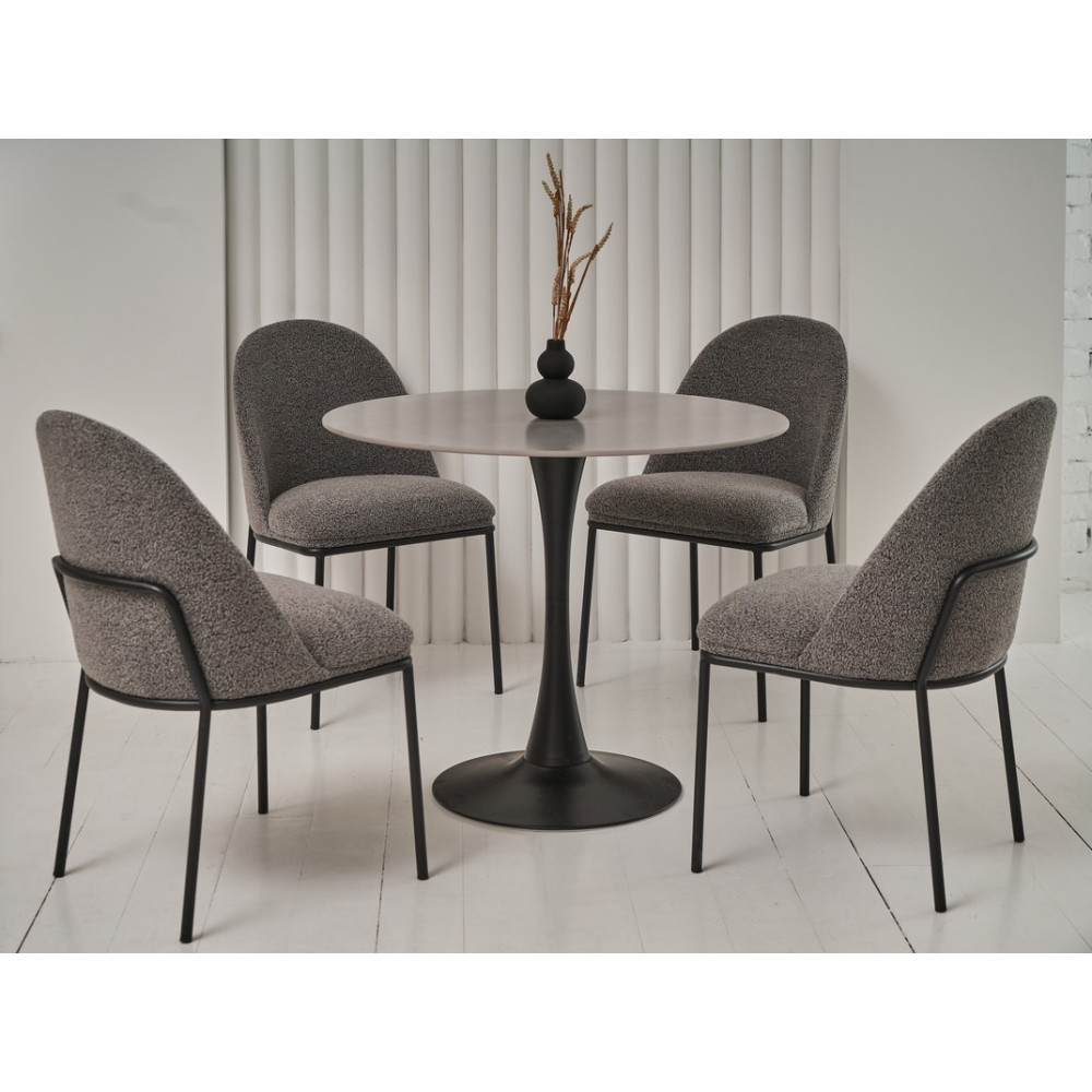 Стул кухонный Vetro M-110 Серый/Черный (VTR-1028)