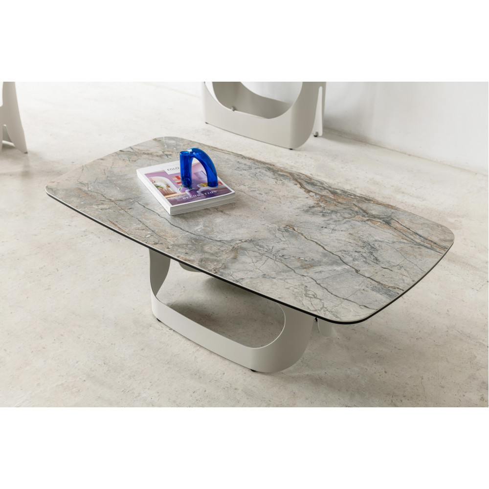 Журнальный стол Vetro Арно Силвер ривер/Айвори (VTR-1172)