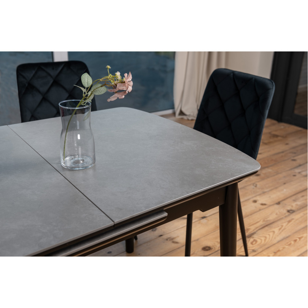 Vetro Ceramic dining table TM-87 Grigio latte/Black (VTR-1214)