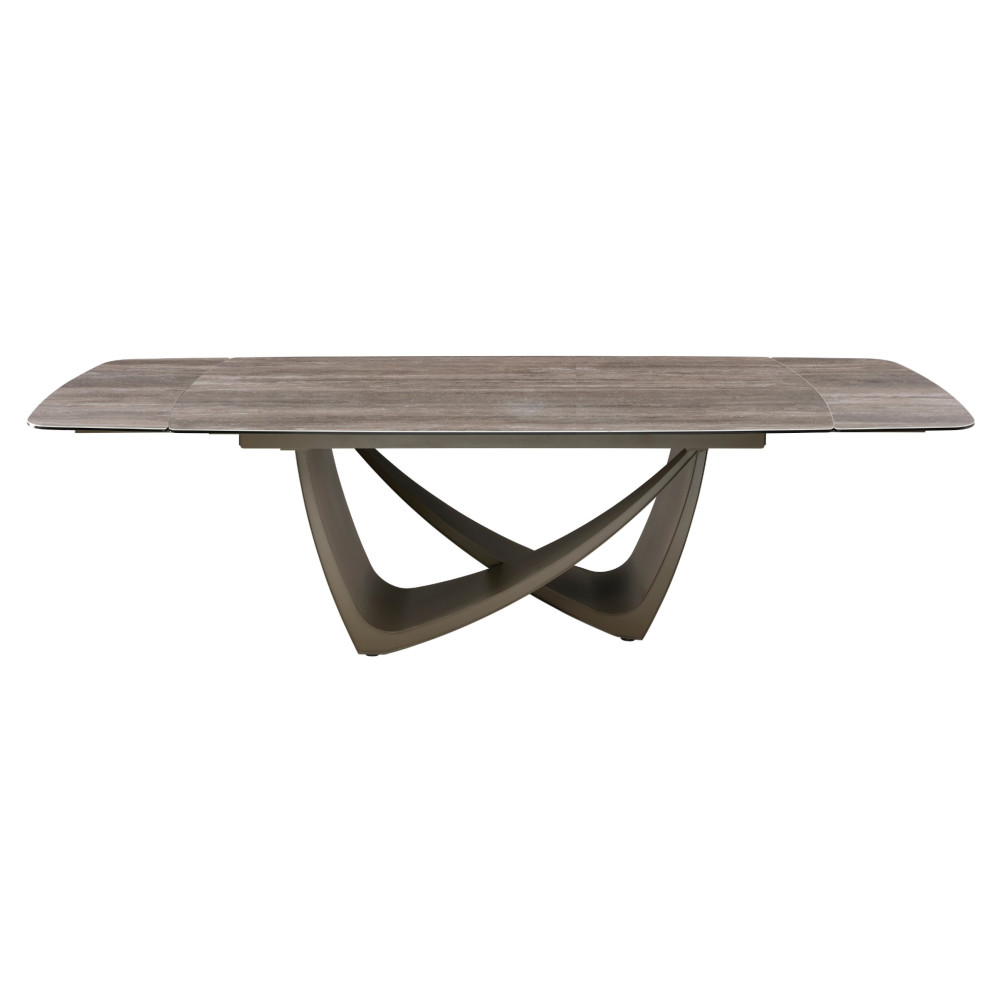 Обеденный керамический стол Vetro Беатриче TML-994 Неро зебрано/Коричневый (VTR-1234)