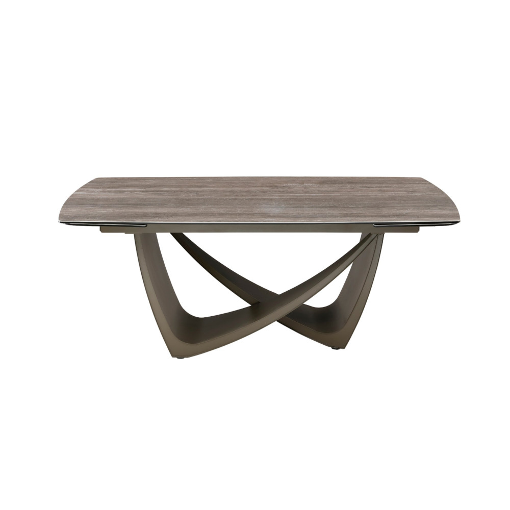 Обеденный керамический стол Vetro Беатриче TML-994 Неро зебрано/Коричневый (VTR-1234)