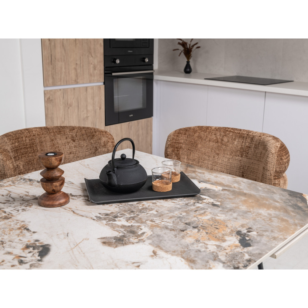 Vetro Ceramic dining table Cesare TML-1100 Patagonia/Black (VTR-1274)