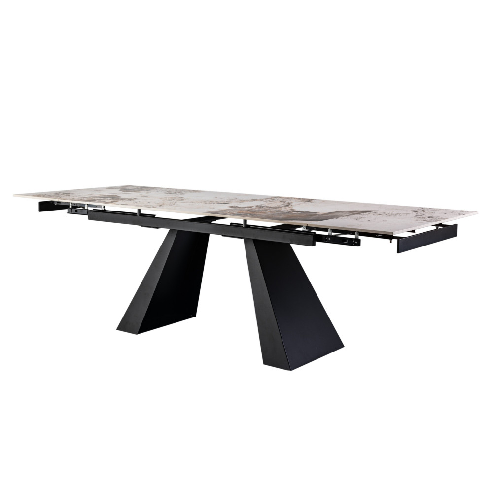 Vetro Ceramic dining table Cesare TML-1100 Patagonia/Black (VTR-1274)