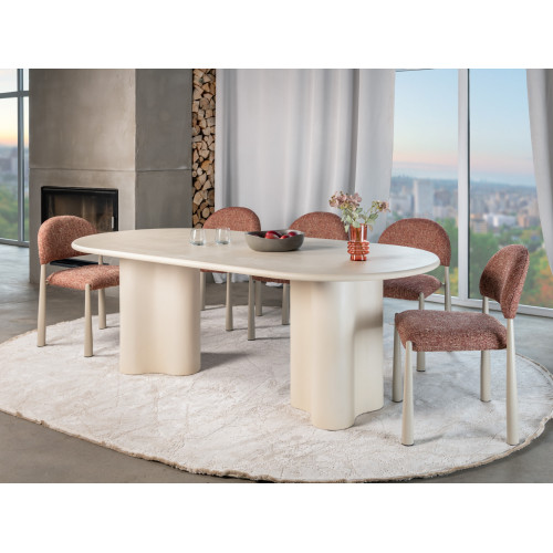 Стол обеденный Vetro Клио TM-220 МДФ Бетон (VTR-1284)