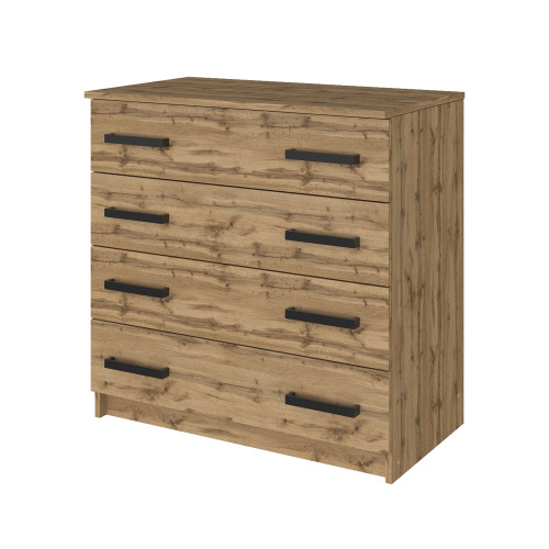 Комод в спальню MebelStar 4 ящика 80x45x80 см Дуб тахо (MBS-1033)