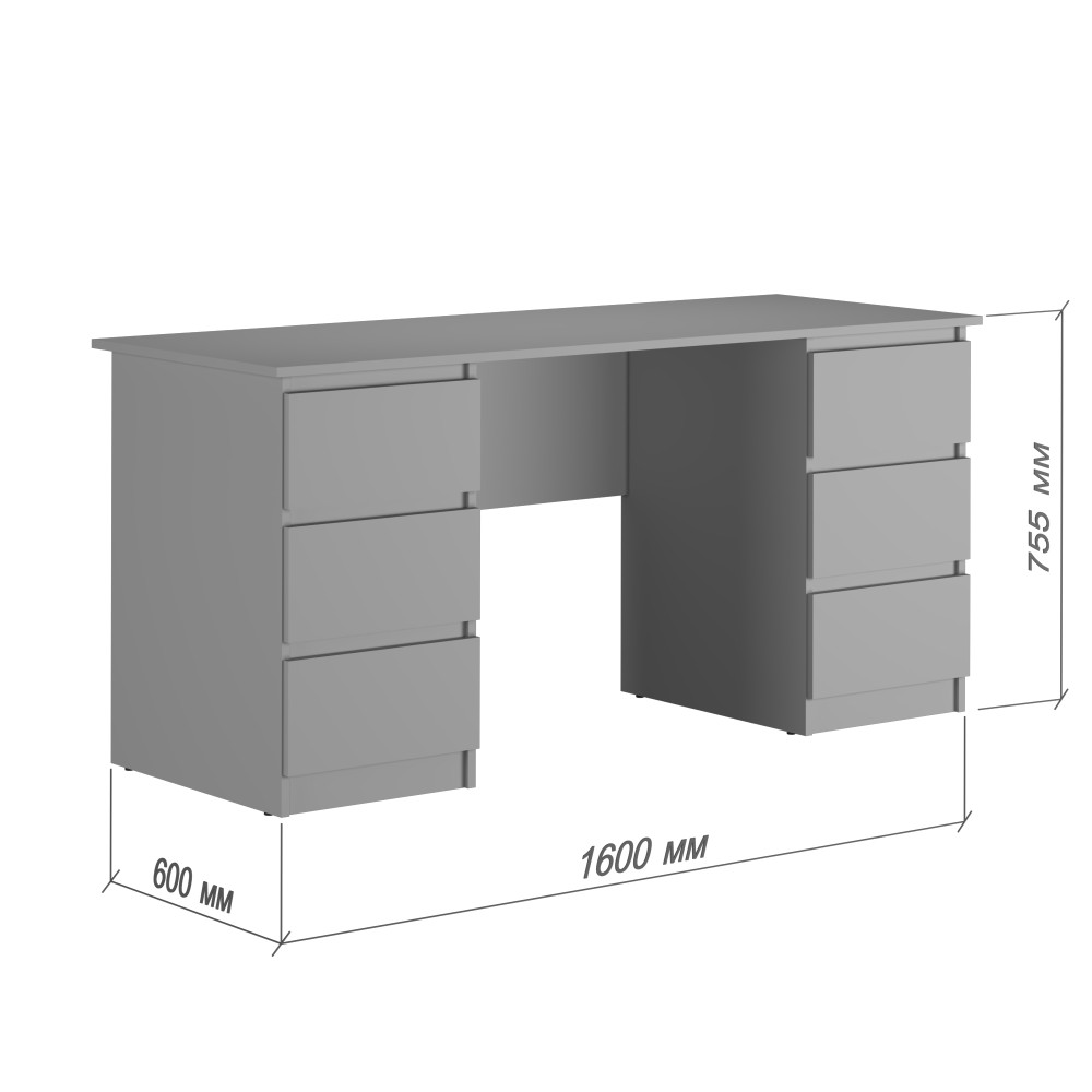 Письменный стол MebelStar Нео СК-6 160x60x75,5 см Дуб ристрето (MBS-1223)