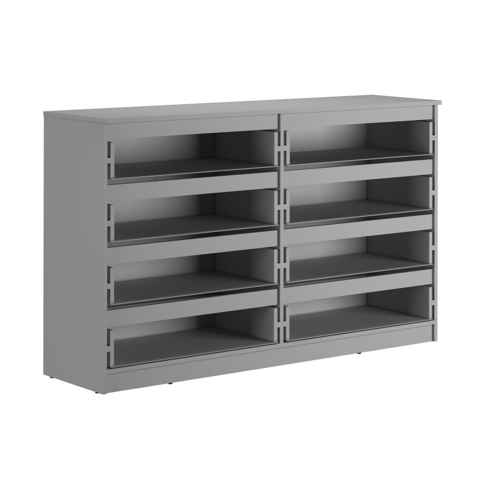 MebelStar Chest of Drawers for the living room Neo 8Sh Concrete, 160x43x98 cm (MBS-1103)