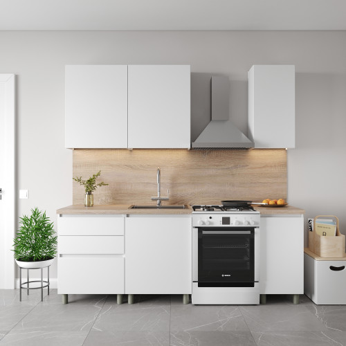 Кухня модульная MebelStar Эко 1,6 м Аляска белый (MBS-1803)