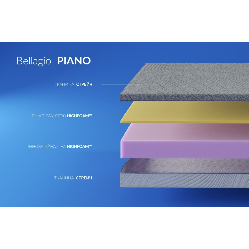 Матрас беспружинный Highfoam Noble Bellagio Piano 120x200 см (HFM-1170)