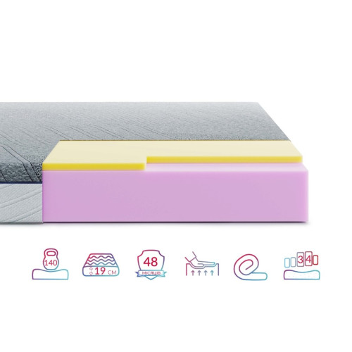 Матрас беспружинный Highfoam Noble Bellagio Piano 120x200 см (HFM-1170)