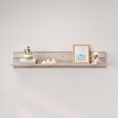 Полка открытая MebelStar Лилу 110x22x20 см Аляска серый (MBS-1353)