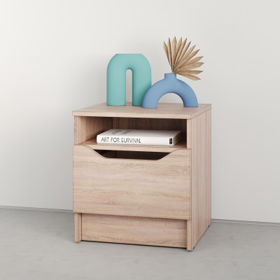 MebelStar Nightstand Lilu 40x40x44.5 cm Sonoma Oak (MBS-1383)