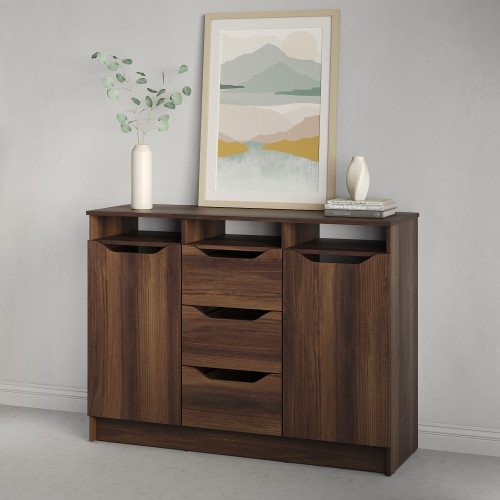 MebelStar Chest of Drawers for the living room 1200 Lilu Amber oak, 121x40x89 cm (MBS-1333)