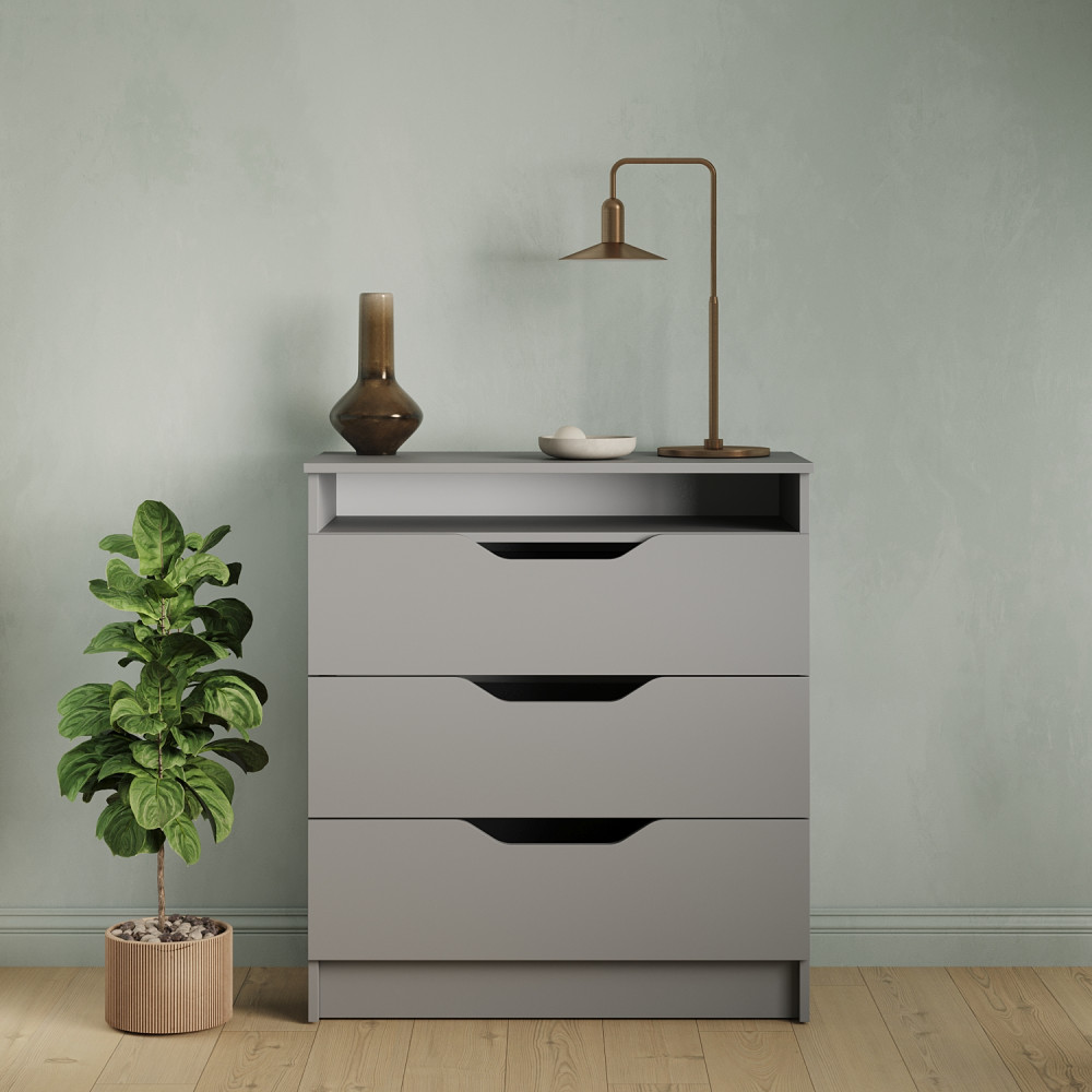 Комод в спальню MebelStar 800 Лілу 81x40x89 см Сіра мишка (MBS-1343)