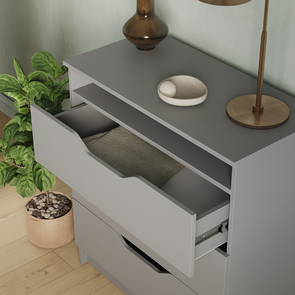 Комод в спальню MebelStar 800 Лілу 81x40x89 см Сіра мишка (MBS-1343)