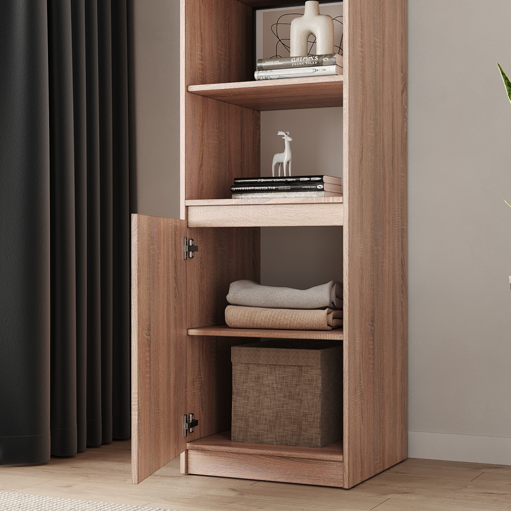 Пенал с открытыми полками MebelStar Нео 1Д 50x50x210 см Дуб сонома (MBS-1153)