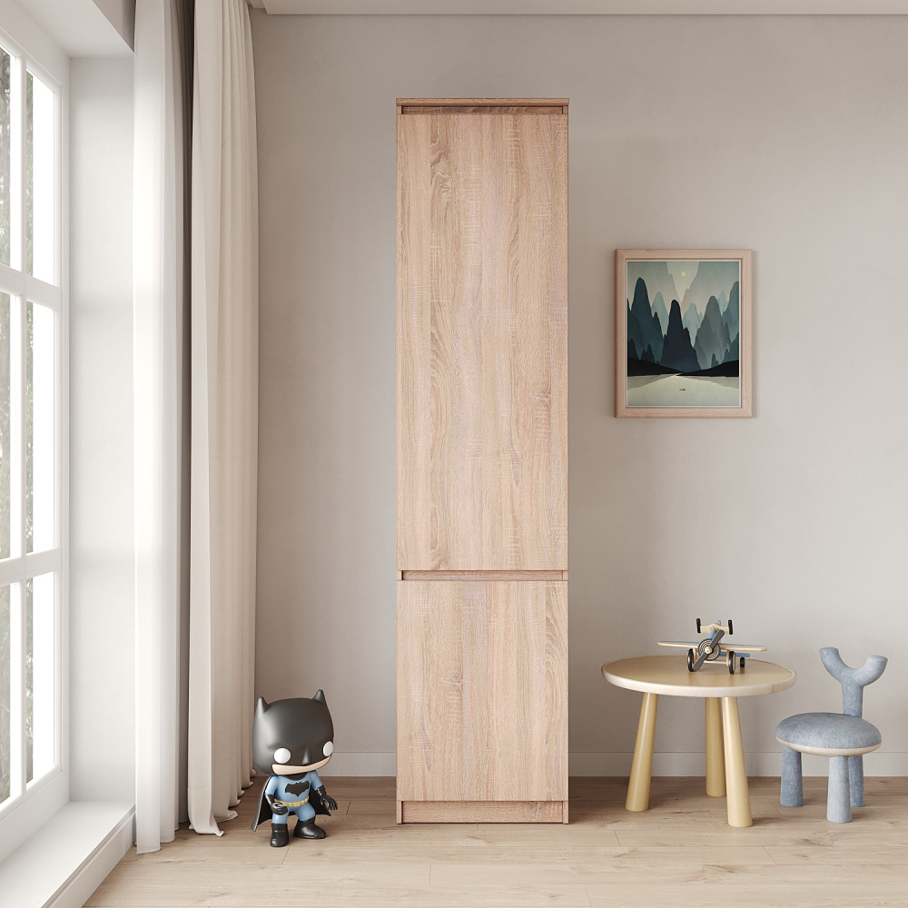 Пенал закрытый с полками MebelStar Нео 2Д 50x50x210 см Дуб сонома (MBS-1173)