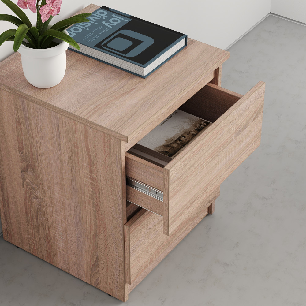 MebelStar Nightstand Neo Sonoma Oak, 40x43x53 cm (MBS-1183)