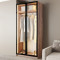 MebelStar 2-door wardrobe Oscar Showcase BL-B with LED lighting, standard Amber oak, 100x52x220 cm (MBS-11690)