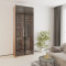 MebelStar 2-door wardrobe with mezzanine Oscar Showcase BL-B, standard Amber oak, 100x52x260 cm (MBS-6747)