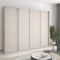 MebelStar Four-door wardrobe Standard AL 4DSP Cashmere, 250x60x210 cm (MBS-12206)
