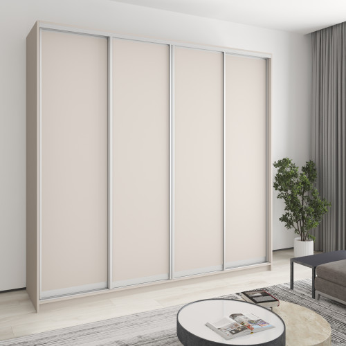 Шкаф-купе четырехдверный MebelStar Стандарт AL 4ДСП 250x45x240 см Кашемир (MBS-13066)