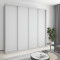 MebelStar Four-door wardrobe Standard AL 4DSP Gray mouse, 250x60x240 cm (MBS-13086)