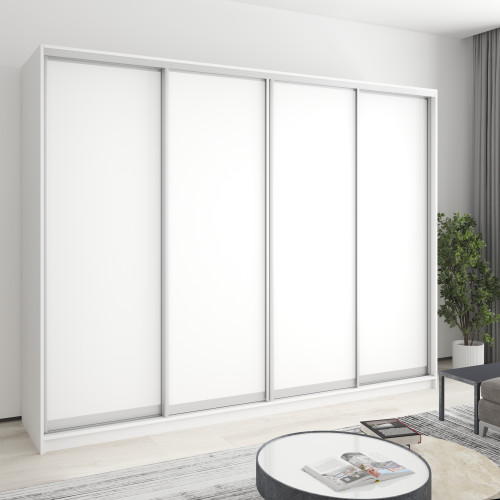 MebelStar Four-door wardrobe Standard AL 4DSP Alaska white, 270x45x210 cm (MBS-12196)
