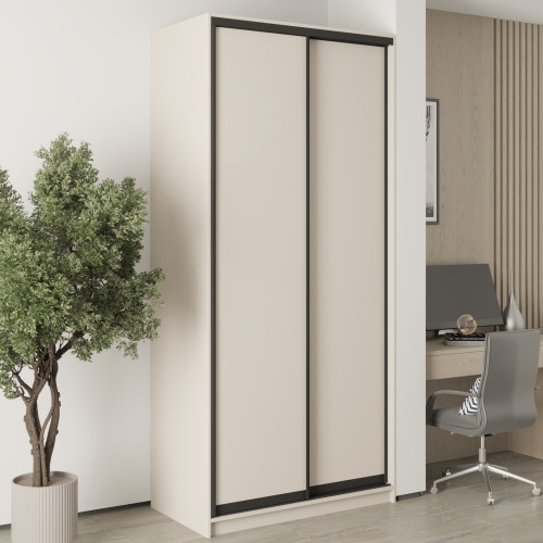 MebelStar Two-door wardrobe Standard BG 2DSP Cashmere, 110x45x240 cm (MBS-9986)