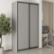 MebelStar Two-door wardrobe Standard BG 2DSP Gray mouse, 130x45x240 cm (MBS-10006)