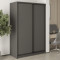 MebelStar Two-door wardrobe Standard BG 2DSP Anthracite, 140x45x210 cm (MBS-10826)