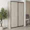 MebelStar Two-door wardrobe Combo BG 2DSP Alaska gray, 150x45x240 cm (MBS-10596)